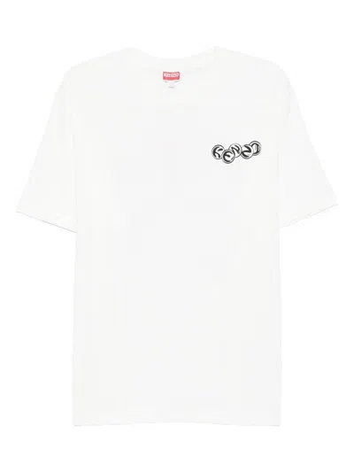 Kenzo Logo Print T-shirt In Brown