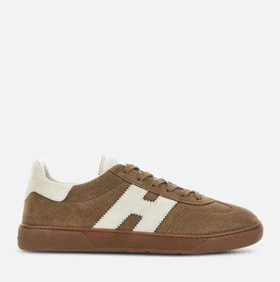 Hogan Cool Beige Suede Sneakers In Nude