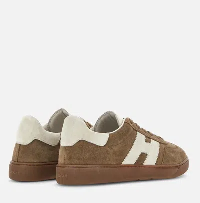 Hogan Cool Beige Suede Sneakers In Nude