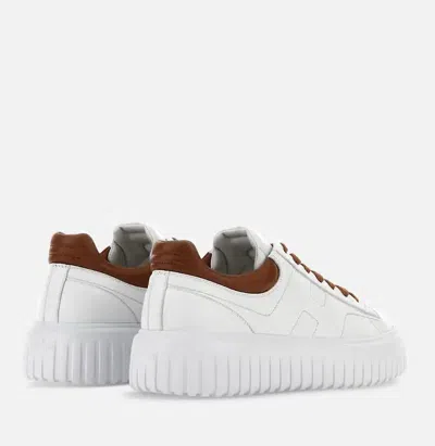 Hogan White Leather Sneakers With Sole In White