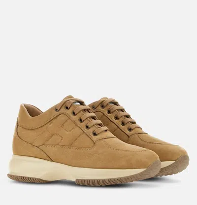 Hogan Interactive Lace-up Leather Sneakers In White