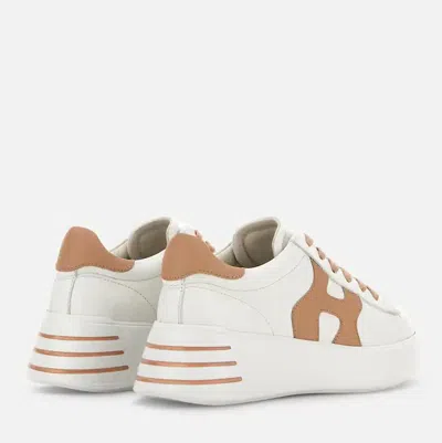 Hogan Rebel Sneakers In Nappa Leather Multicolor In White