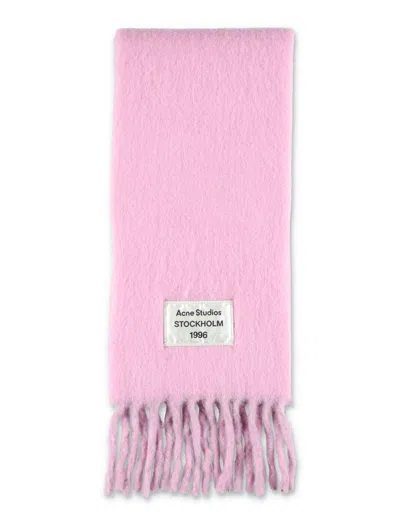 Acne Studios Luxurious Soft Fringed Edge Scarf In Pink