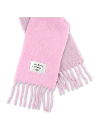Acne Studios Luxurious Soft Fringed Edge Scarf In Pink