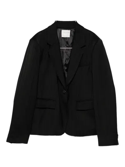 Forte Forte Pinstripe Single-breasted Blazer In Black