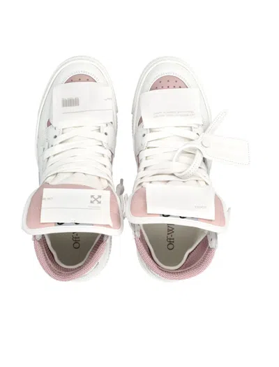 Off-white Court 3.0 High-top Leather Sneakers In Multi