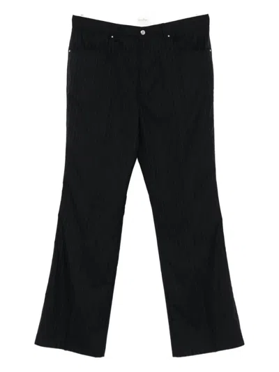 Second / Layer Pinstripe Trousers In Black