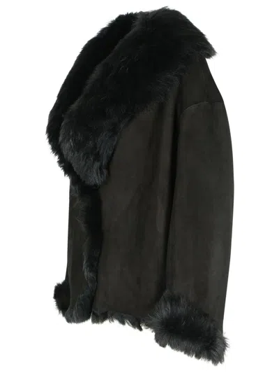 Salvatore Santoro Stucco Leather Jacket In Black