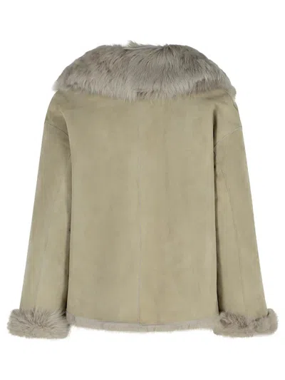 Salvatore Santoro Stucco Leather Jacket In Green