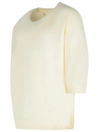 Lisa Yang 'juniper' Cream Cashmere Sweater In White