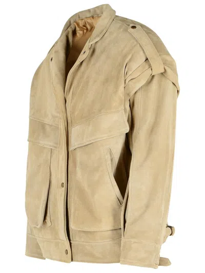 Salvatore Santoro Sabbia Leather Jacket In Neutral