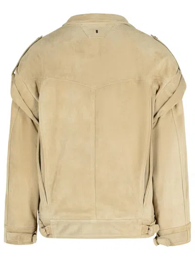 Salvatore Santoro Sabbia Leather Jacket In Neutral