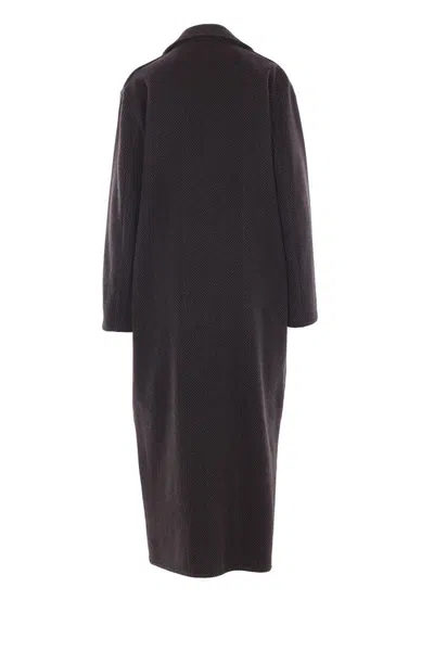 Dušan Herringbone Cashmere Coat In Black