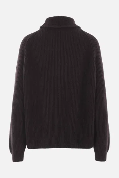 Dušan Ribbed Turtleneck Sweater In Brown