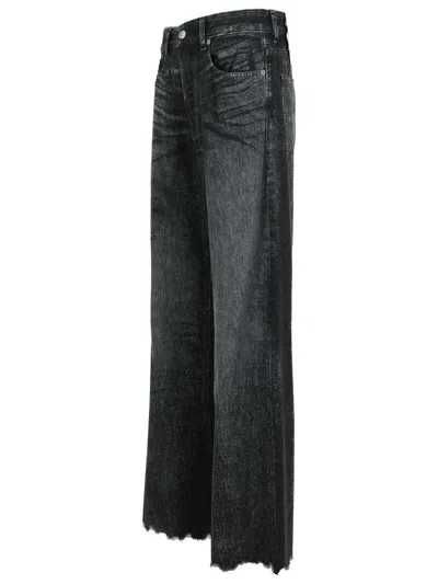 Diesel Jeans Wide Leg Effetto Consumanto In Black