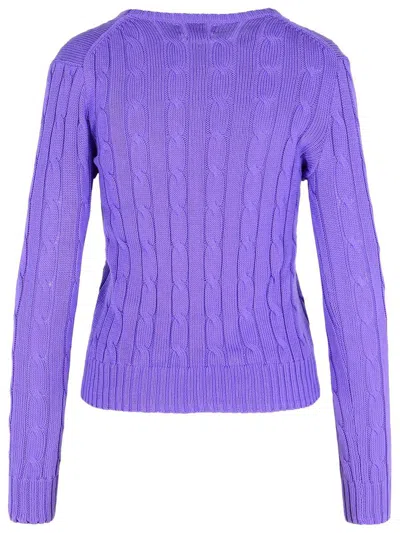 Polo Ralph Lauren 'julianna' Purple Cotton Sweater In Purple
