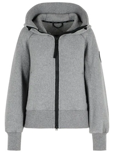 Canada Goose Grey Recycled Wool Blend Jacket Women In Gray
