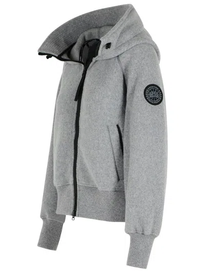 Canada Goose Grey Recycled Wool Blend Jacket Women In Gray
