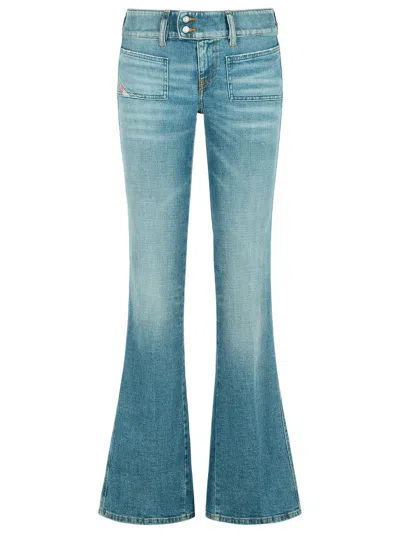 Diesel Whisper Low Waist Slim Leg Flared Jeans In Blue
