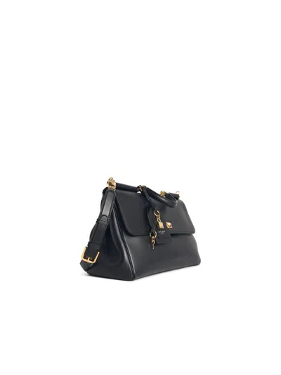 Dolce & Gabbana 'sicily' Black Leather Handbag In Black