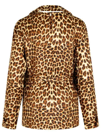 P.a.r.o.s.h . Animlier Silk Blouse In Brown