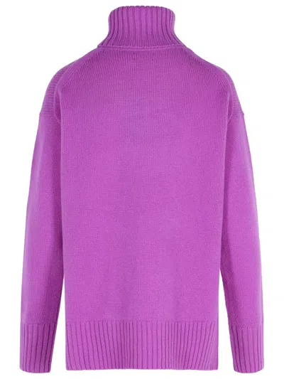 Polo Ralph Lauren Purple Wool Turtleneck Sweater In Purple