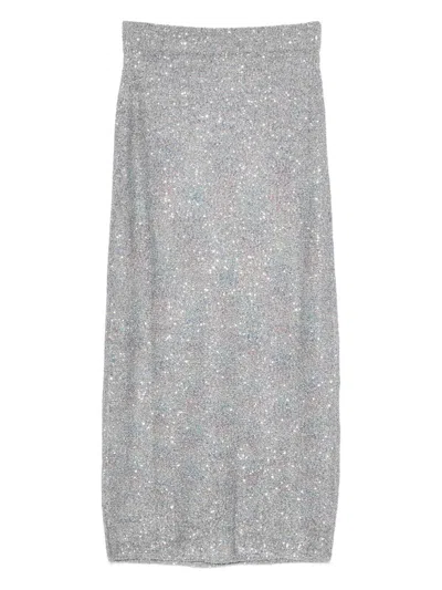Alysi Skirts Light And Natural In Silver