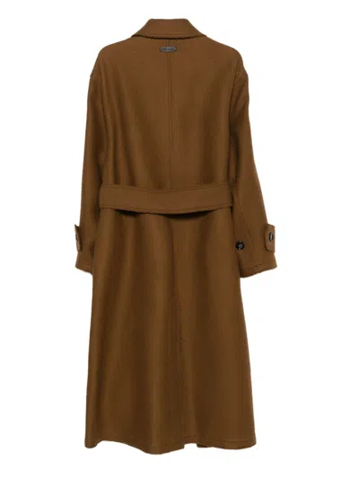 Ami Alexandre Mattiussi Ami Paris Wool Coat In Brown