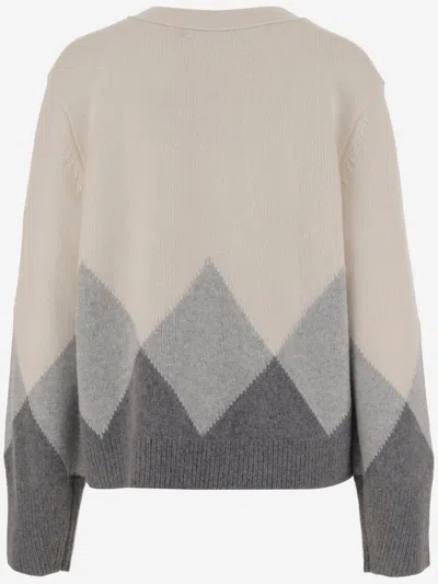 Arch4 Cashmere Cardigan With Shades In Neutral