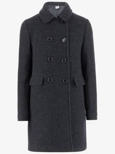 Aspesi Double-breasted Coat In Black