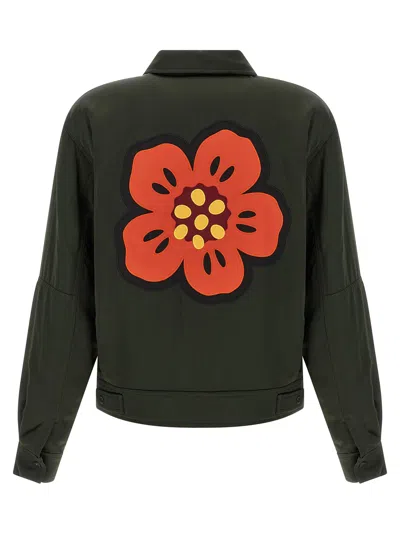 Kenzo "boke Flower" Padded Jacket In Green