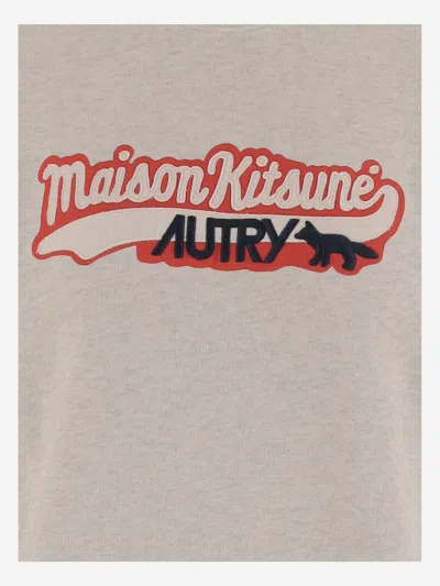 Autry X Maison Kitsune Cotton Sweatshirt In Gray