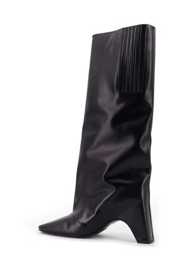 Coperni Knee-high Black Boots With Sculptural Heel