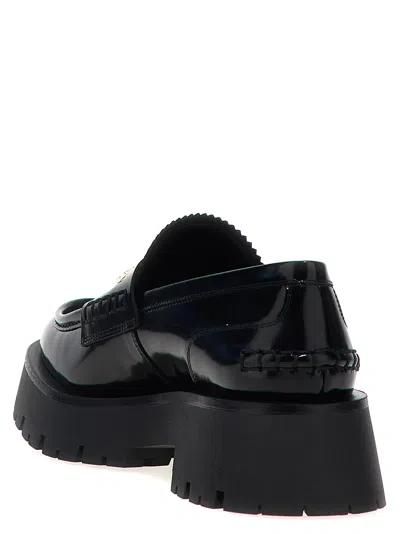 Alexander Wang 45mm Carter Lug Patent Leather Loafers In Black