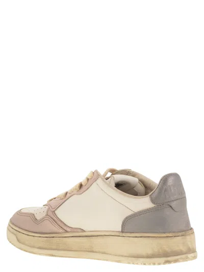 Autry White And Grey Sup Vint Low Metal Sneakers In Multi