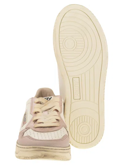 Autry White And Grey Sup Vint Low Metal Sneakers In Multi