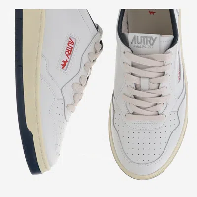 Autry X Maison Kitsune Medalist Low Top Sneakers In White