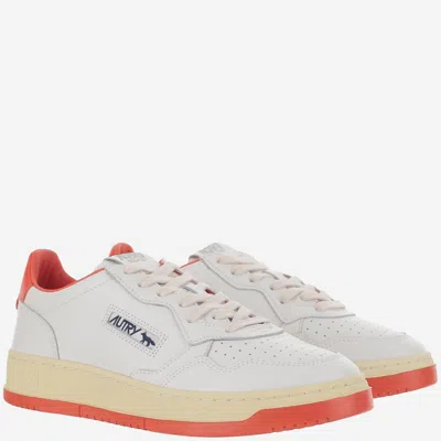 Autry X Maison Kitsune Medalist Low Top Sneakers In White