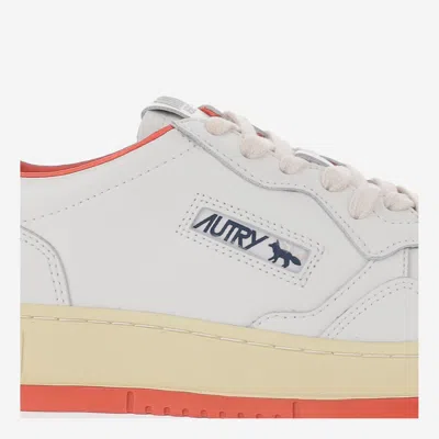 Autry X Maison Kitsune Medalist Low Top Sneakers In White