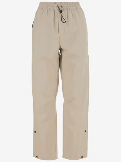 Autry Nylon Jogging Pants With Drawstring In Neutral