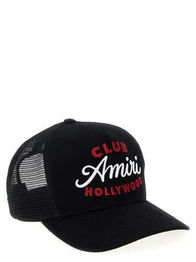 Amiri Black Baseball Cap With Maxi Logo On The Front In Cotton Man In Black
