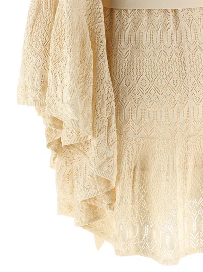 Zimmermann Coco Pointelle Lace Dresses Beige In Neutral