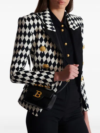 Balmain B-buzz 17 Mini Leather Shoulder Bag