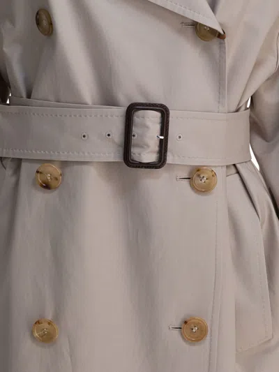 Max Mara The Cube Double-breasted Cotton Twill Trench Coat Coats Beige In Neutral