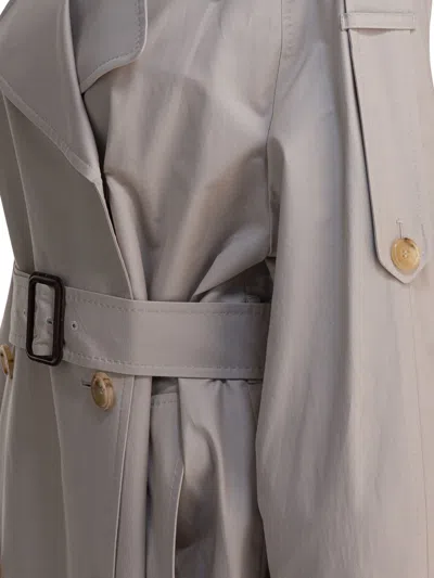 Max Mara The Cube Double-breasted Cotton Twill Trench Coat Coats Beige In Neutral