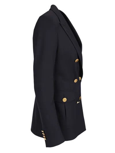 Tagliatore Double-breasted Jacket Jackets Brown In Blue