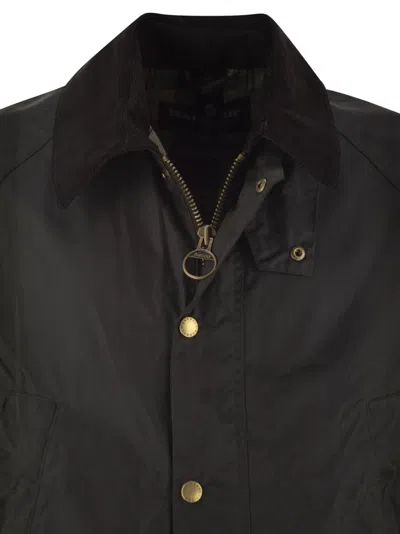 Barbour Casual Jacket With Long Sleeves And Collared Design In Gold