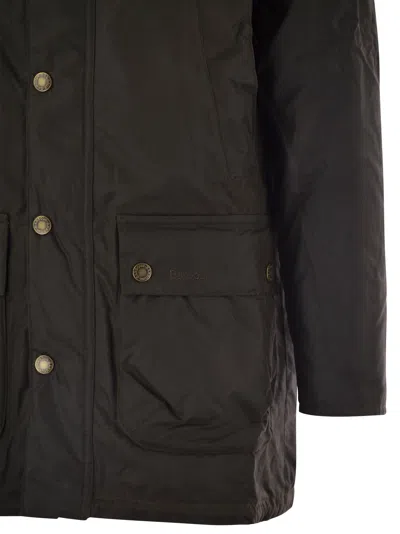 Barbour Bedale Waxed Parka In Brown