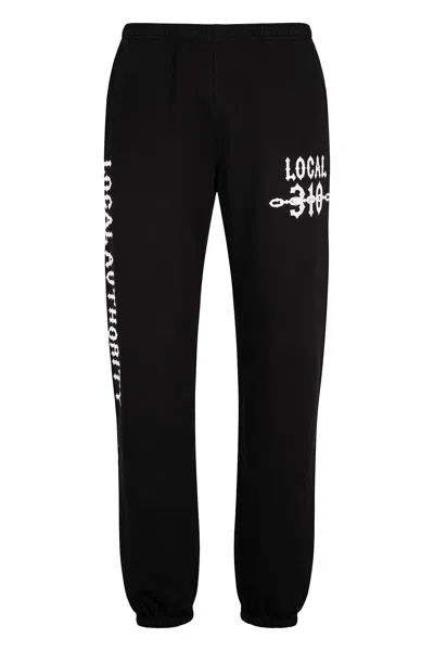 Local Authority Chain-print Track Pants In Black
