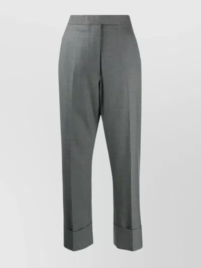 Thom Browne Trouser Backstrap Fit 1 Cropped Length In Gray